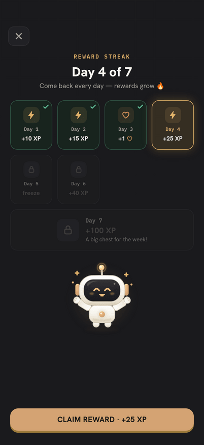 Daily rewards